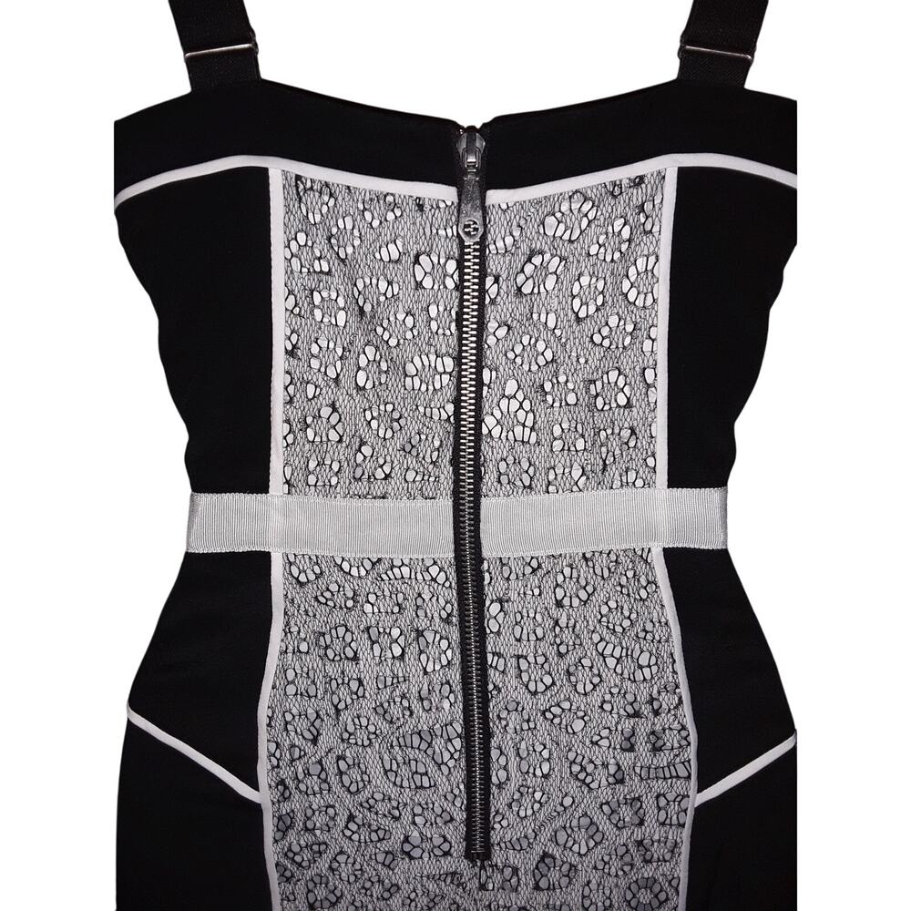 NWT Sz 2 Rebecca Minkoff CLARISSA Lacy Colorblock Corset Dress - Picture 7 of 10